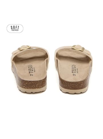 teegu Pantoletten in Gold