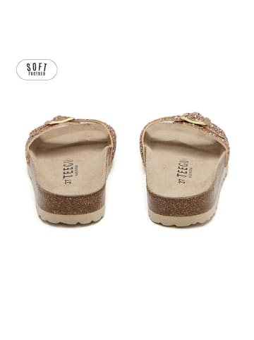 teegu Klapki w kolorze złotym