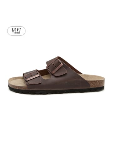 teegu Leren slippers bruin