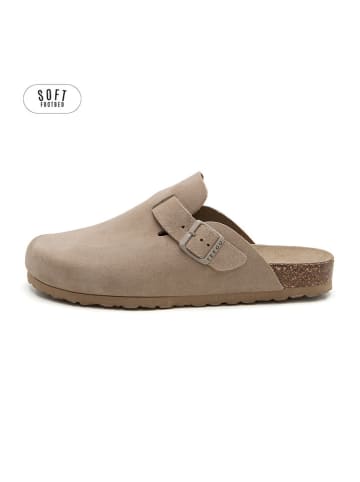 teegu Leren clogs bruin