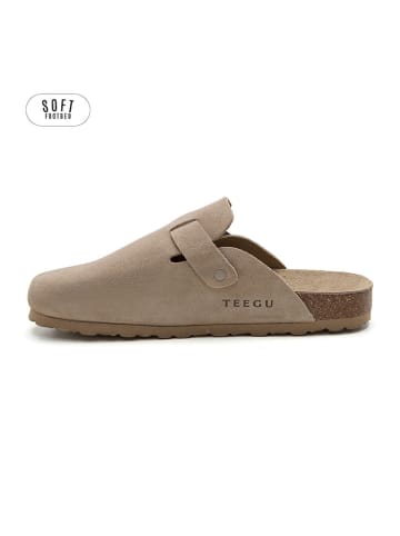 teegu Leren clogs bruin