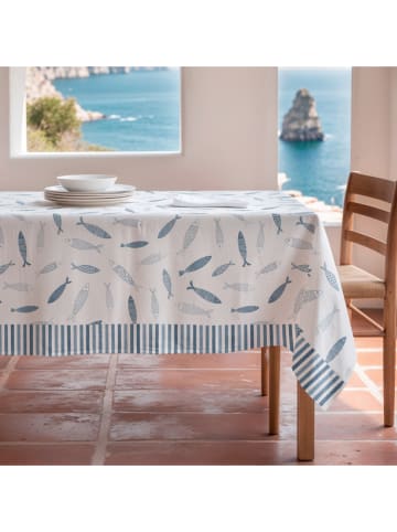 Mint Rugs Tischdecke "Summer Special Famara" in Weiß/ Blau
