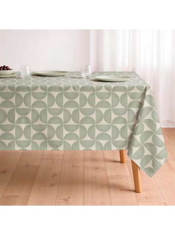 mint Deco Tischdecke "Nordic Henry" in Creme/ Grün
