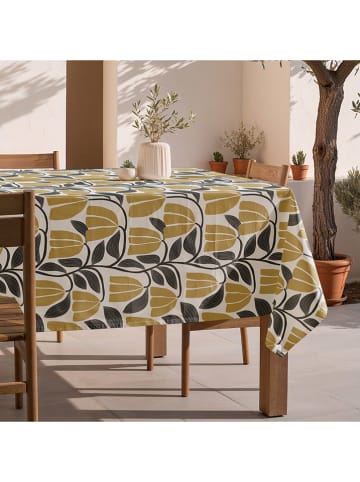 Mint Rugs Tafellaken "Nordic Nekane" wit/geel/grijs