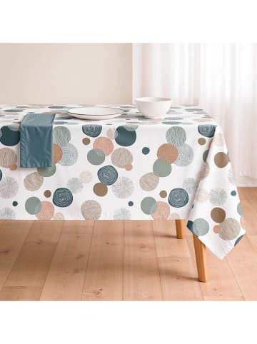 Mint Rugs Obrus "Nordic Oslo" w kolorze biało-turkusowo-beżowym