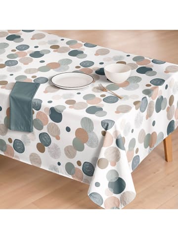 Mint Rugs Obrus "Nordic Oslo" w kolorze biało-turkusowo-beżowym