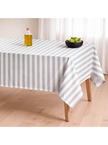 mint Deco Tischdecke "Basics Koda" in Weiß/ Grau