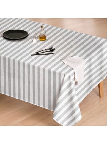 mint Deco Tischdecke "Basics Koda" in Weiß/ Grau