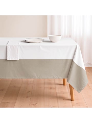 mint Deco Tischdecke "Basics Lyon" in Weiß/ Beige