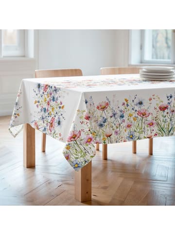 Mint Rugs Tafellaken "Floral And Tropical Daina" wit/blauw/lichtroze