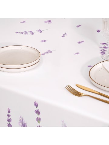 Mint Rugs Tafelkleed "Floral Lavanda" wit/paars