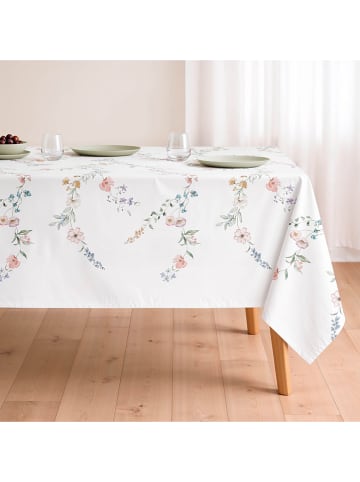 Mint Rugs Tafelkleed "Floral Leia" wit/groen/lichtroze