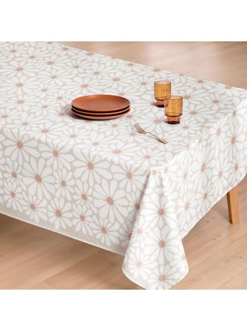 mint Deco Tischdecke "Floral Margarita" in Beige/ Weiß