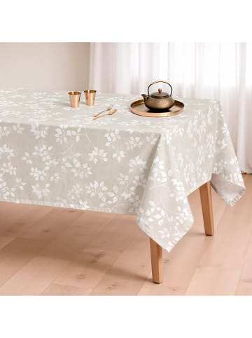 mint Deco Obrus "Floral Nara" w kolorze beżowo-białym