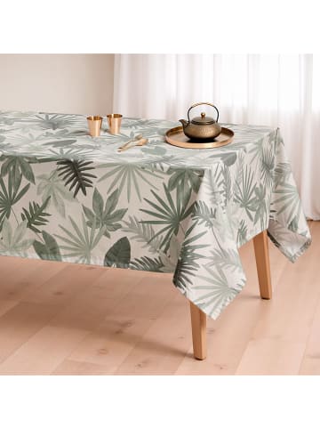 Mint Rugs Obrus "Natural Monstera" w kolorze kremowo-zielonym