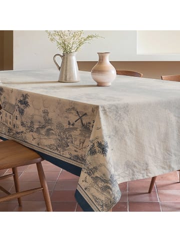 Mint Rugs Tischdecke "Natural Yute" in Creme/ Blau