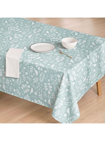 Mint Rugs Tafellaken "Gorrion" turquoise/wit