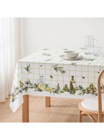 Mint Rugs Tischdecke "Olivera" in Weiß/ Grün