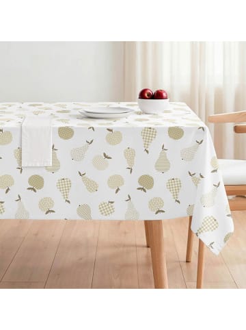 Mint Rugs Tafellaken "Poma" wit/groen