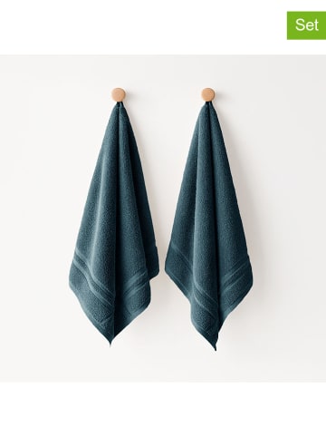 Mint Rugs 2-delige set: theedoeken donkerblauw
