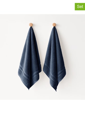 Mint Rugs 2-delige set: theedoeken donkerblauw