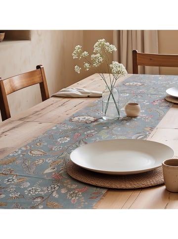 Mint Rugs Tafelloper "Ayana" lichtblauw/meerkleurig