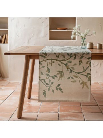 Mint Rugs Tafelloper "Zarza" crème/groen