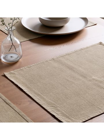 Mint Rugs 2-delige set: placemats "Indra" beige - (L)50 x (B)40 cm