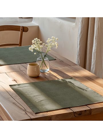 Mint Rugs 2er-Set: Tischsets "Indra" in Khaki - (L)50 x (B)40 cm