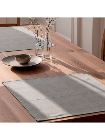 Mint Rugs 2-delige set: placemats "Indra" lichtgrijs - (L)50 x (B)40 cm