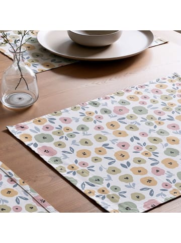 Mint Rugs 2er-Set: Tischsets "Thelma" in Weiß/ Rosa/ Gelb - (L)50 x (B)40 cm