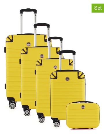 Canadian Peak 5tlg. Hardcase-Trolleyset "Shokeak" in Gelb
