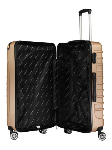 Canadian Peak 5-delige hardcase-trolleyset "Shockeak" goudkleurig