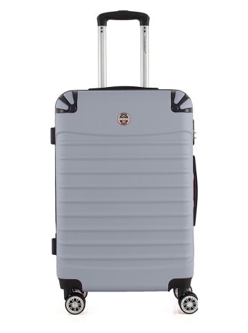 Canadian Peak 5-delige hardcase-trolleyset "Shockeak" zilverkleurig