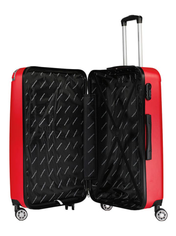 Canadian Peak 5tlg. Hardcase-Trolleyset "Softlesseak" in Rot