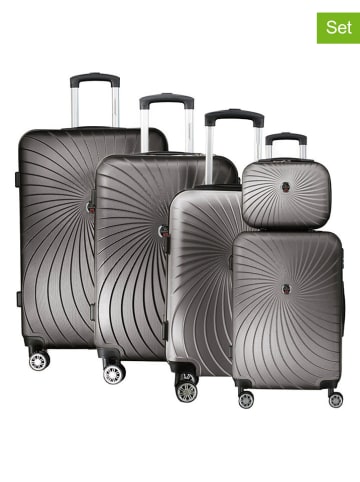 Canadian Peak 5tlg. Hardcase-Trolleyset "Sunlighteak" in Anthrazit