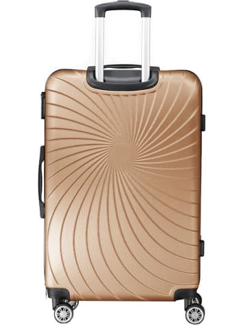 Canadian Peak 5tlg. Hardcase-Trolleyset "Sunlighteak" in Hellbraun