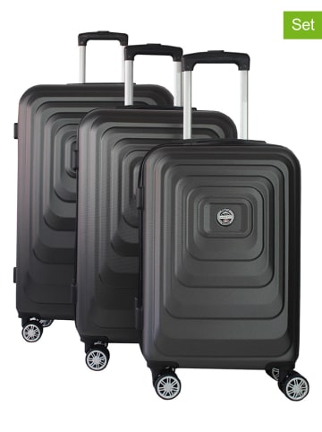 Canadian Peak 3-delige hardcase-trolleyset "Sacramentoeak" antraciet