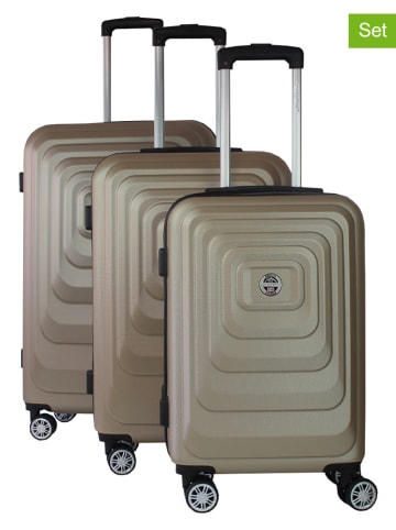 Canadian Peak 3tlg. Hardcase-Trolleyset "Sacramentoeak" in Khaki