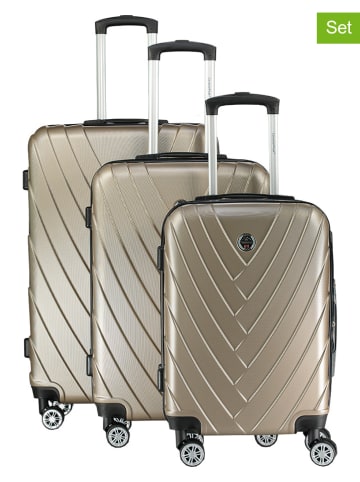 Canadian Peak 3tlg. Hardcase-Trolleyset "Salamanqueak" in Beige
