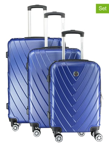 Canadian Peak 3-delige hardcase-trolleyset "Salamanqueak" blauw