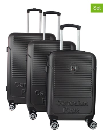 Canadian Peak 3-delige hardcase-trolleyset "Santiegoeak" antraciet