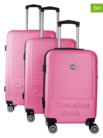 Canadian Peak 3-delige hardcase-trolleyset "Santiagoeak" lichtroze