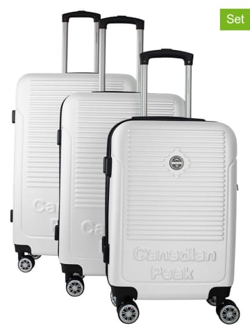 Canadian Peak 3-delige hardcase-trolleyset "Santiagoeak" wit
