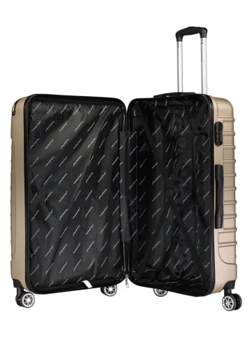 Canadian Peak 3-delige hardcase-trolleyset "Shockeak" goudkleurig