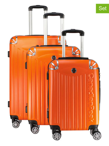 Canadian Peak 3-delige hardcase-trolleyset "Softlesseak" oranje