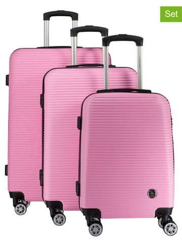 Canadian Peak 3-delige hardcase-trolleyset "Solomuneak" lichtroze