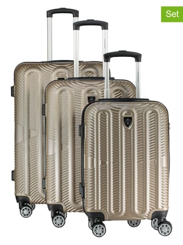 Canadian Peak 3-delige hardcase-trolleyset "Sorenteak" beige