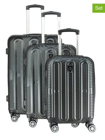 Canadian Peak 3tlg. Hardcase-Trolleyset "Sorenteak" in Anthrazit