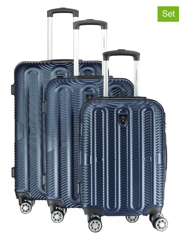 Canadian Peak 3tlg. Hardcase-Trolleyset "Sorenteak" in Dunkelblau